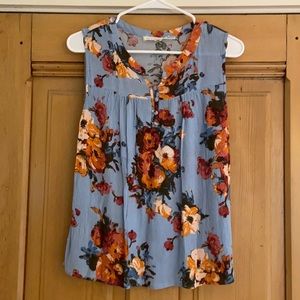 Blu Pepper Floral Print Blouse Size Small